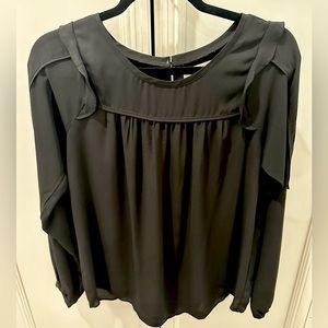 LOFT black long sleeve top